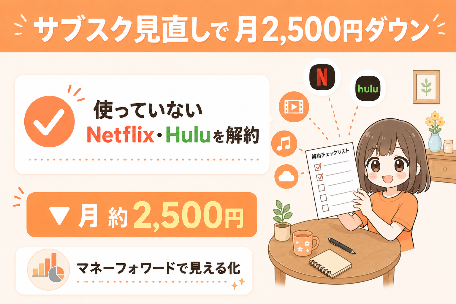 ⑤サブスク｜惰性のものを解約